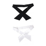 Maxbell 2pcs Fashion Elegant Men Women Pure Color Korean Style Unisex Cross Bow Tie