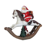Maxbell Resin Christmas Decorations Holiday Home Decor Craft Desk Christmas Ornament Riding a horse