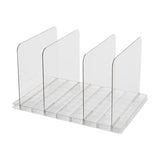 Maxbell Clear Bookend Practical Magazine File Organizer for Counter Tabletop Bedroom