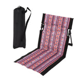 Maxbell Outdoor Beach Lounger Compact Foldable Beach Mat for Barbecue Travel Camping Black Side