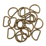 Maxbell 200pcs Alloy DIY D Rings Dee Rings for Crafts Webbing Strapping 15x10x2mm