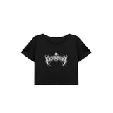 Maxbell Maxbell Womens Crop Trendy Crew Neck Tee for Traveling Camping Daily Wear S