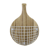 Maxbell Wall Hanging Basket Hanging Organizer for Patio Housewarming Gift Restaurant Round White