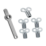 Maxbell 5 Radiator Bleed Key and 1 Radiator Key Wrench Radiator Spanner for Bleeding With 5 Silvery Keys