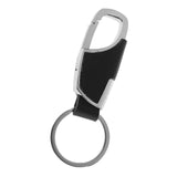 Maxbell Fashion Men's Metal Car Key Ring with Snap Hook Silver and Black
