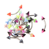 Maxbell 20 x Cone Barbell Curved Ear Eyebrow Rings Bars Tragus Body Piercing Jewelley