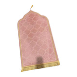 Maxbell Prayer Carpet Mat Soft Floor Rug Thick Ramadan Gifts Muslim Prayer Rug Thick Pink