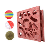 Maxbell Cat Puzzle Toy Maze Game Mental Stimulation Play Box for Kittens Indoor Cats Pink 30cm