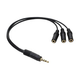 Maxbell Headphone Splitter No Interference Extension Cable for Laptop Phone Earphone 1 to three