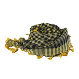 Maxbell Outdoor Arabic Scarf Breathable Desert Keffiyeh for Camping Sports Women Men Yellow Black