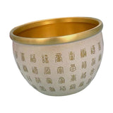 Maxbell Maxbell Small Brass Feng Shui Bowl Desktop Lucky Decor Fortune Folk for Success Beige