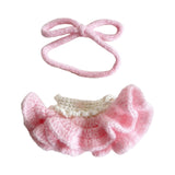 Maxbell Plush Figure Overall Skirt Pretend Play Clothing DIY Dress up for 17cm Dolls Pink