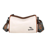 Maxbell Women Crossbody Bag with Zipper Fashion Handbag for Shopping Street Holidays Beige White