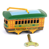 Maxbell Maxbell Vintage Tram Trolley Streetcar Tin Toy Collectible Gift with Wind Up Key