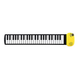 Maxbell 49 Key Roll up Piano Hand Roll Piano Keyboard for Adults Class Teaching Kids yellow