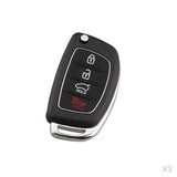 Maxbell 3x 4 Button Remote Fob Key Case & Blade For Hyundai i10 i20 i30 i35 i40