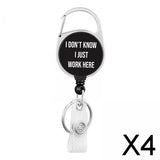 Maxbell 4xRetractable Badge Holder Keychain Name Badge Clip for Teacher Doctors Office style A