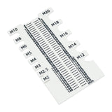 Maxbell Screw Measuring Ruler Thread Size Checker Screw Sorter Thickened Sorter Tool White