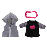 Maxbell 3Pcs Lovely Clothes Suit Tops Hoody Vest Headband For 25cm Mellchan Doll - Aladdin Shoppers