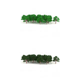 Maxbell 50pc Green Trees Model Train Street Park Wargame Diorama Scenery 1:300 Z Scale