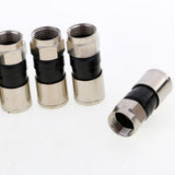 Maxbell 4x10 Pieces F Compression Snap Seal Plug Connector for RG6 Satellite TV Cable