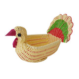 Maxbell Serving Basket Turkey Shape Bread Basket for Tabletop Household Dinning Room