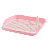 Maxbell Dog Toilet Pet Litter Pan Portable Potty Tray for Indoor Other Pets Bunny Pink medium Fence
