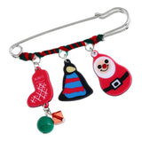Maxbell Fashion Xmas Snowman Elk Bell Brooch Pin Womens New Year Breastpin Gifts 03