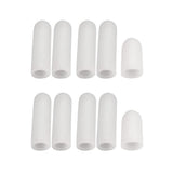 Maxbell Maxbell 10Pcs Thumb Protectors Splint Gel Finger Sleeves Caps Cover Tube White