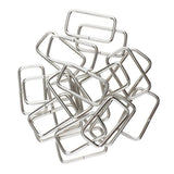 Maxbell 40Pcs Metal Square Buckle Connector for DIY Bag Craft Silver