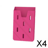 Maxbell 4xPhone Card Holder Silicone Phone Pouch for Drivers ID Card All Mobile Phones Rose Red