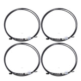 4PCs Universal Throttle Cable for Boat Motor Control Lever 13FT/11FT - Black