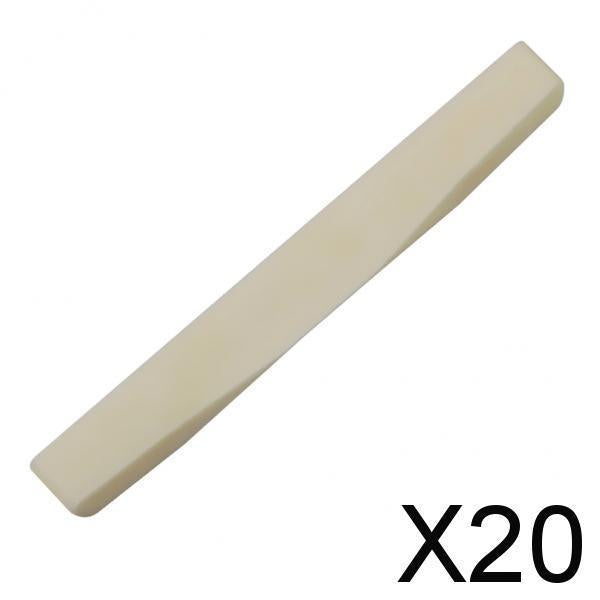 Maxbell 20xCattle Bone Bridge Saddle for Acoustic Guitar 75mm