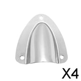 Maxbell 4x316 Stainless Steel Large Clam Shell Vent Wire Cable Cover For Boats Marine