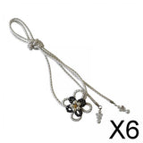 Maxbell 6xObi Ornament Lady Obi Fastening Belt Decoration for Christmas Ceremony Party White