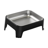 Maxbell Elevated Dog Bowl Pet Supplies Stable Base 15° Tilted for Kittens Cats Puppy black