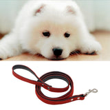 Maxbell Maxbell Dog Pet Leash Lead Flocking Leather Walking Soft Firm Comfortable Red