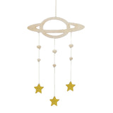 Maxbell 2Pcs Nordic Planet Star Kids Room Nursery Wood Wall Hanging Home Decor