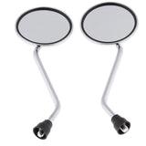 Maxbell 2Pcs 10mm Motorcycle Round Rearview Mirrors for Motorbike Dirt Bike Scooter - Aladdin Shoppers