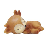 Maxbell 6Pcs Lovely Fawn Ornaments Silicone  Kawaii Sleeping Animal Baby Decor