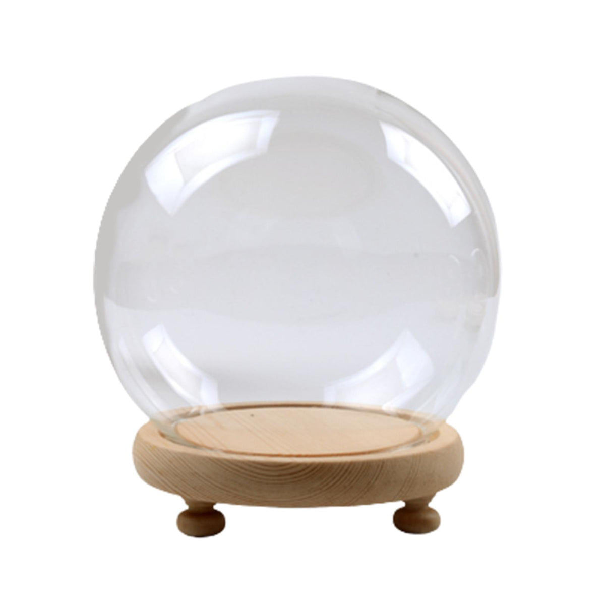 Maxbell Maxbell Display Dome with Base Jar Jewelry Display Decor Tabletop Glass Cloche 12cm