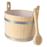 17L Wooden Sauna Bucket and Ladle Sturdy SPA Accessory for Home SPA Bathroom