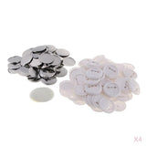 Maxbell 400 Sets Button Parts for Badge Maker Machine Clip Pin Top/Bottom Cover