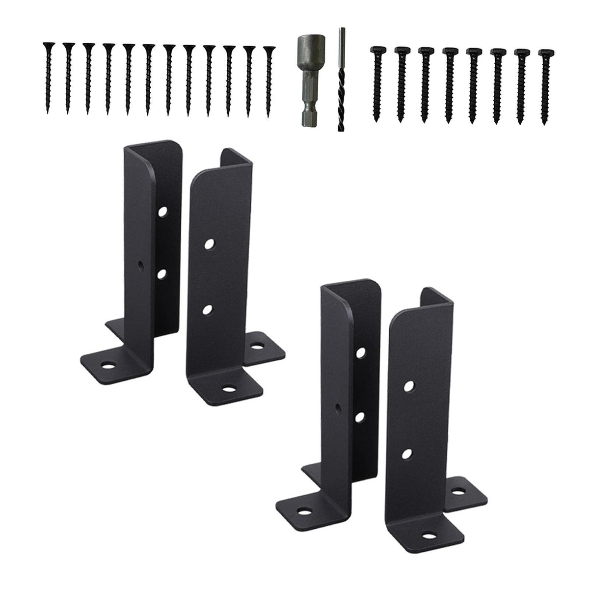 Maxbell Adjustable Deck Post Anchor Base Brackets Post Holders Support Base Brackets 4Pcs