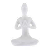 Maxbell 4Pcs Ceramic Yoga Figure Ornament Statue Sculpture Zen Garden Desk Decor