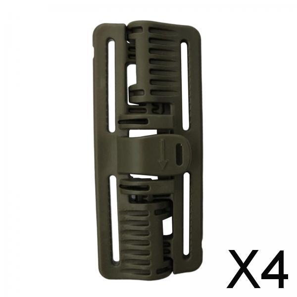 Maxbell 4xVest Quick Release Buckle Slider for Hunting Backpack Strap Belt Accessories Green Long