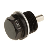 Maxbell 2xM20X1.5 Anodized Magnetic Engine Oil Pan Drain Bolt Plug fits   Black