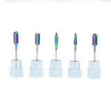 Maxbell Maxbell 5pcs/set Alloy Small Barrel Head Nail Drill Bit Set Nail Tips Grinding Head