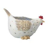 Maxbell Hen Flower Pot Plant Container Resin Figurine Display Chicken Statue Planter