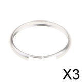 Maxbell 3x45cm Aluminum Smart Key Fob Protective Ring Cover For BMW  Silver